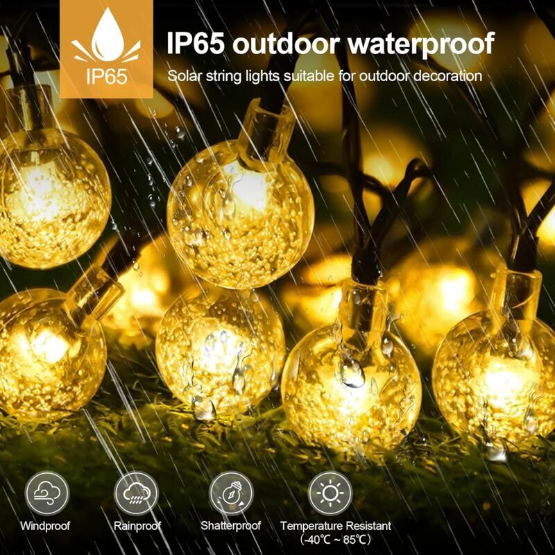 6,5 m 30 diod LED Solar String Lights Outdoor Decorative