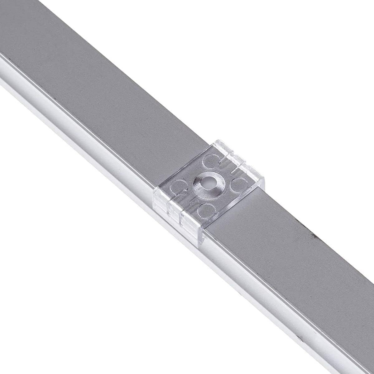 Jandei Pack x6 Profilé Aluminium Surface 1m pour Bande LED avec Couvercle Translucide 16.8mm x 14.5mm - 4