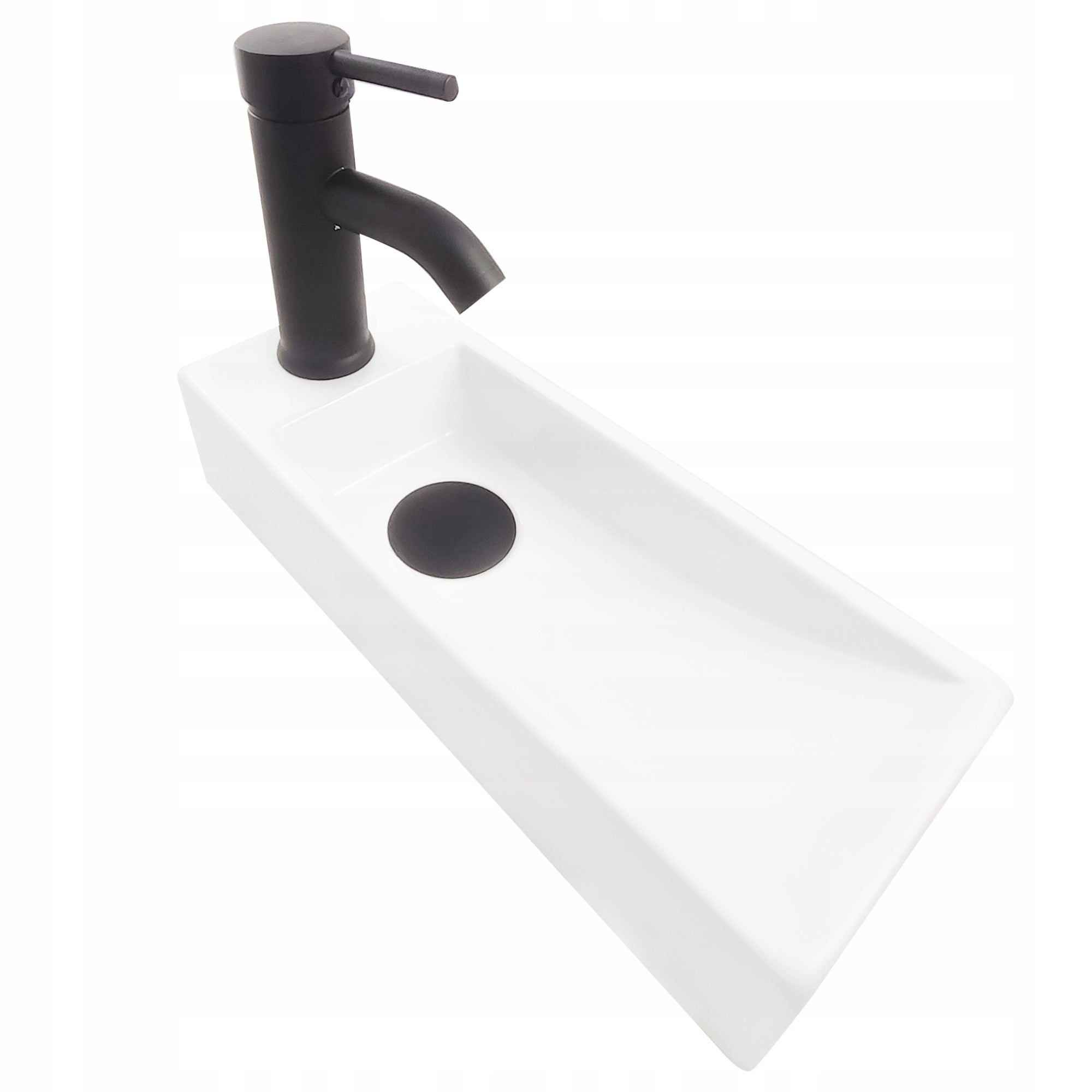 Umywalka nablatowa Estiva ASTINA Prawa biała 38,5x14,8x8 cm