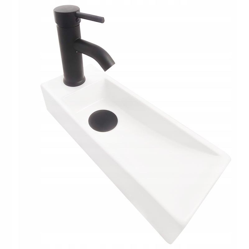 Umywalka nablatowa Estiva ASTINA Prawa biała 38,5x14,8x8 cm