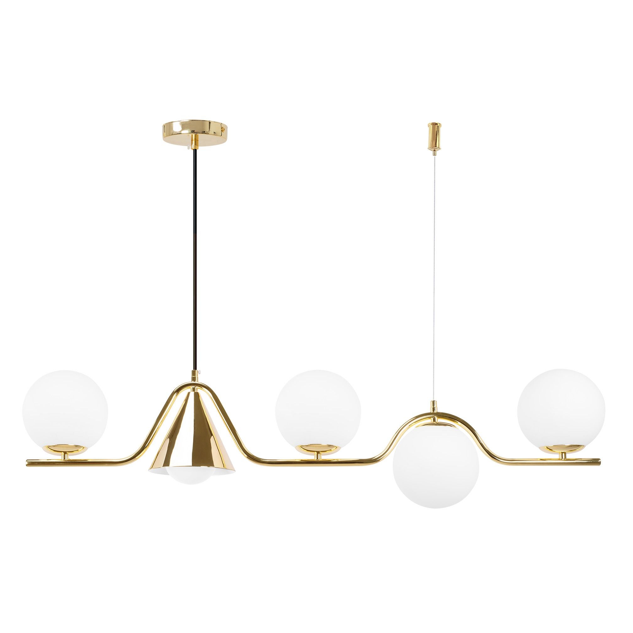 Lampa Sufitowa Wisząca Toolight App1662-5Cp Złoty