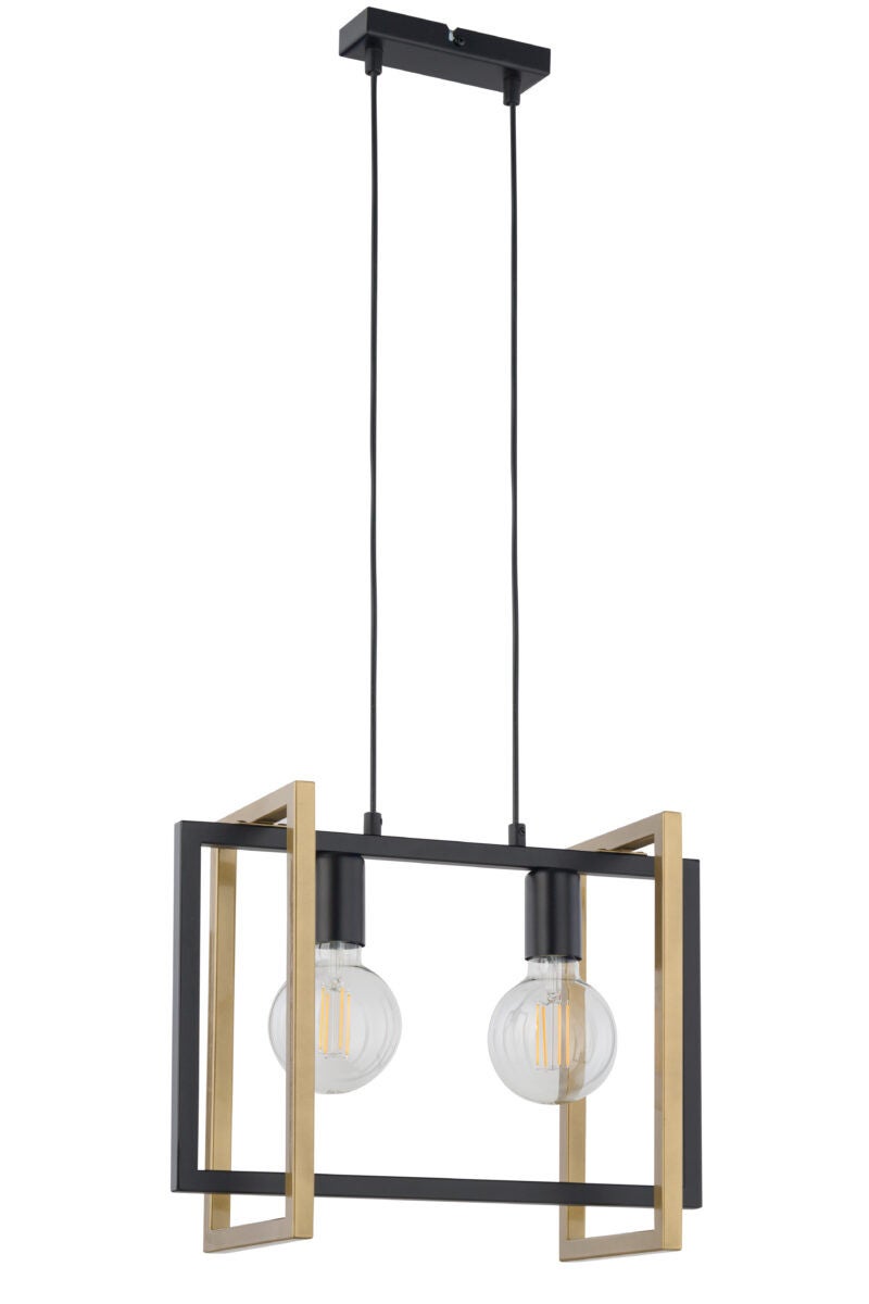 Lampa wisząca Eden czarno-złota 2xE27x15W dekoracyjna wym: 80 x 41 x 18 cm metal SIGMA