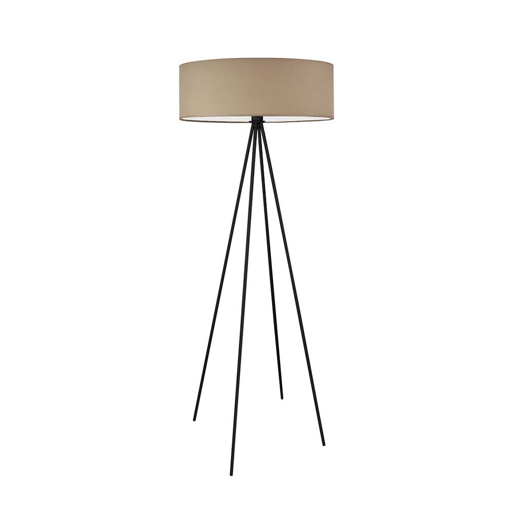 Lampa stojąca podłogowa trójnóg z abażurem walec SOLARIS