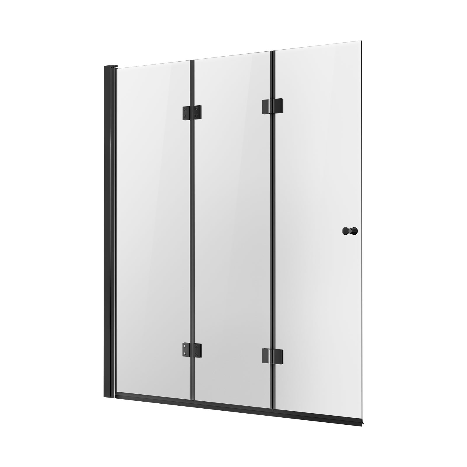 Drzwi prysznicowe bezramowe prysznicowe trójskładane szklane 1295x1422mm VEVOR