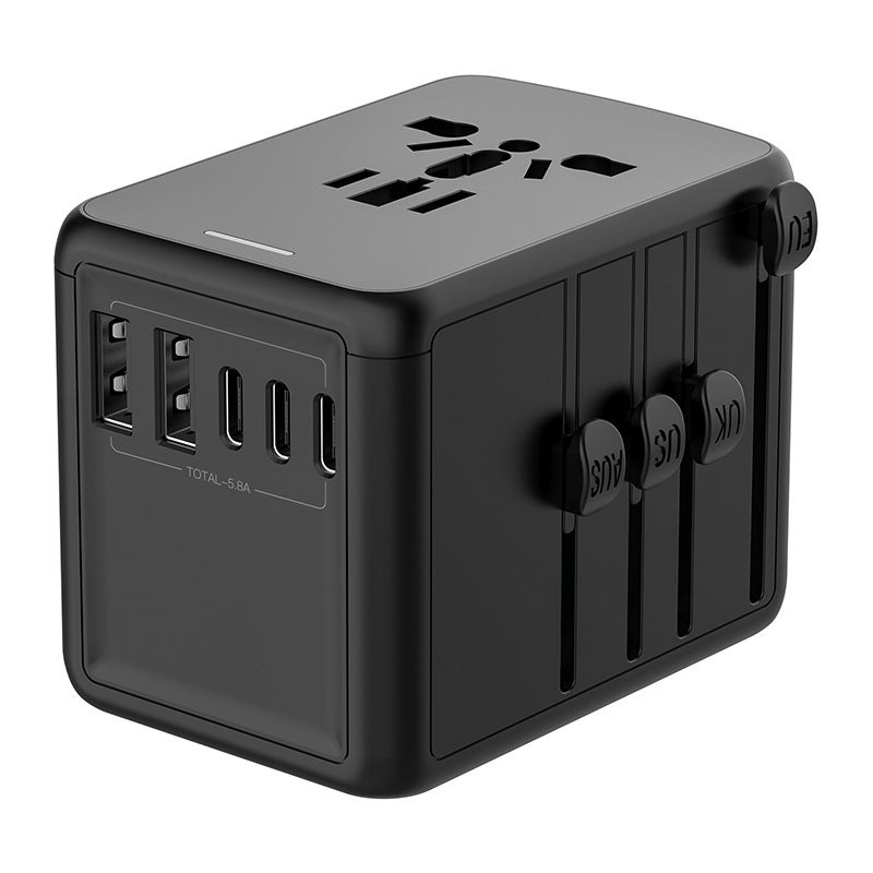 EPICKA Adaptateur Prise Universelle, PD 75W Adaptateur Voyage avec 3 USB-C, 2 USB-A, Adaptateur Prise Universelle Voyage, Adaptateur International vers USA Japon Canada UK Australie Chine
