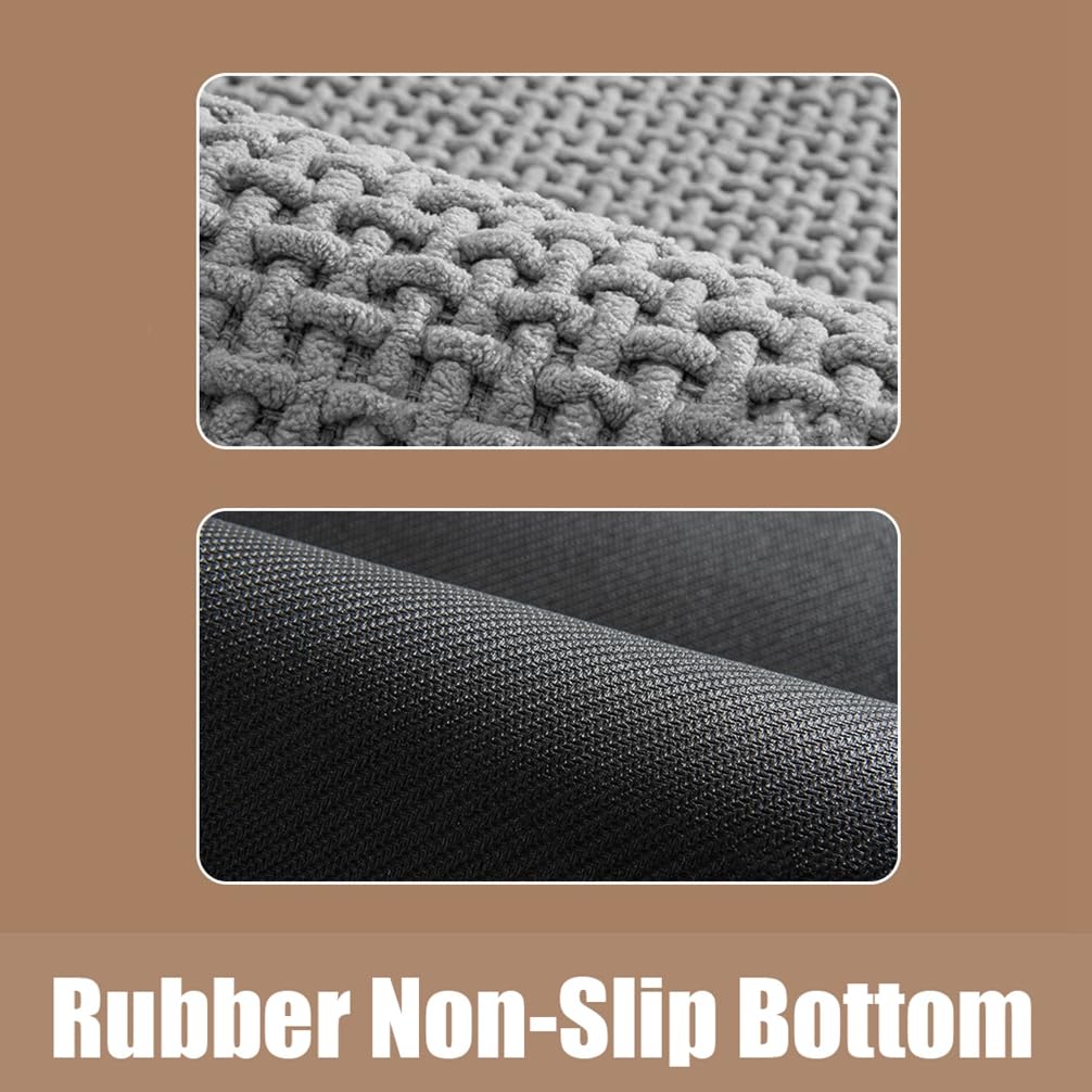 Tapis de bain antidérapant, doux et absorbant, lavable en machine, 40 x 60 cm, pour salle de bain et toilettes, blanc - 2