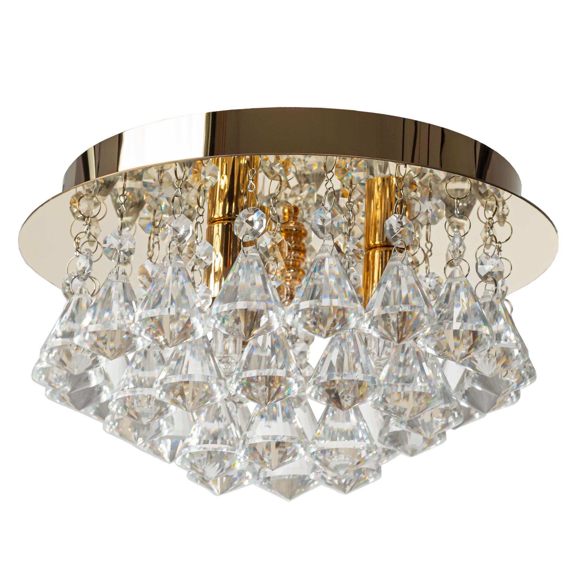 Lampa Sufitowa Kryształowa Toolight App1038-C Złoty