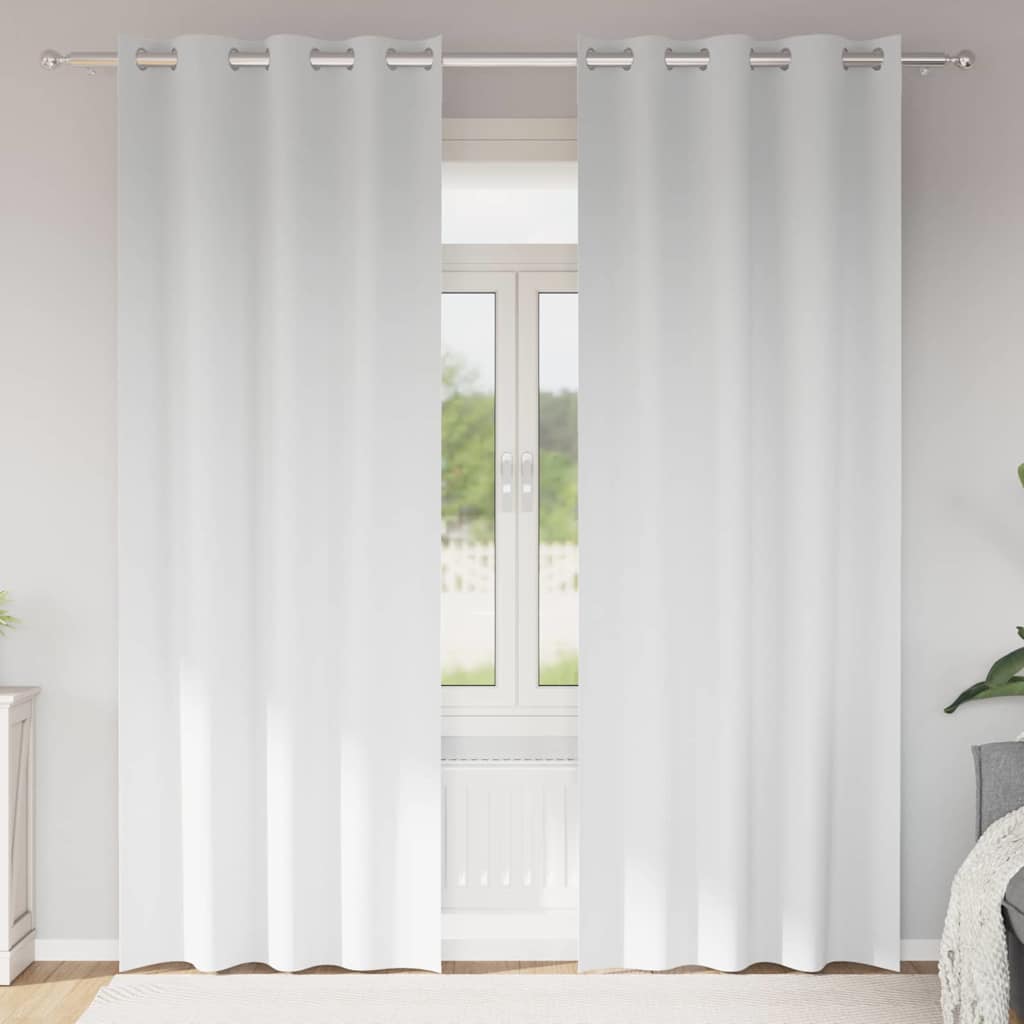 Firany blackout z kółkami 2 pcs Czysta Biała 225 x 140 cm vidaXL