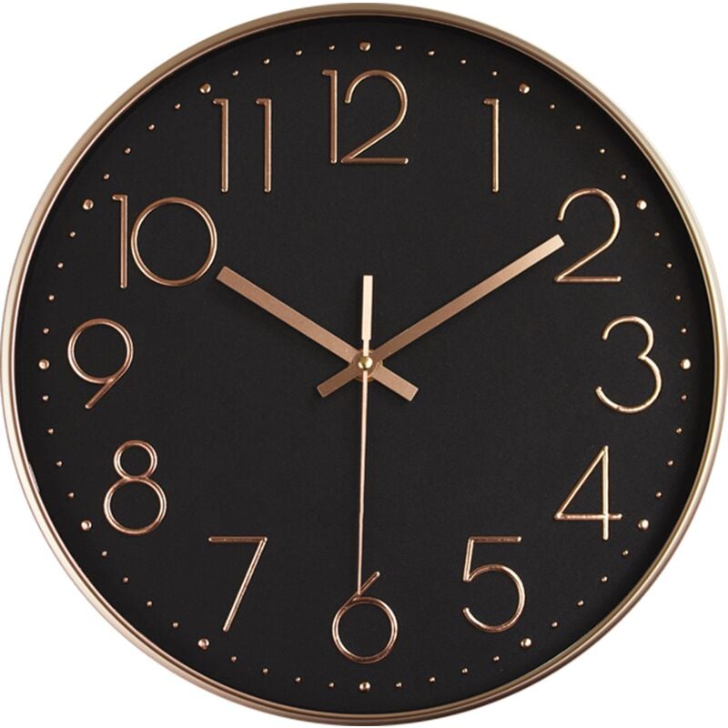 PATIKIL Reloj De Pared De 8 Pulgadas, Funciona Con Pilas, Silencioso Y Moderno Reloj De Pared Redondo Sin Tictac Para Decoracion De Cocina Oficina