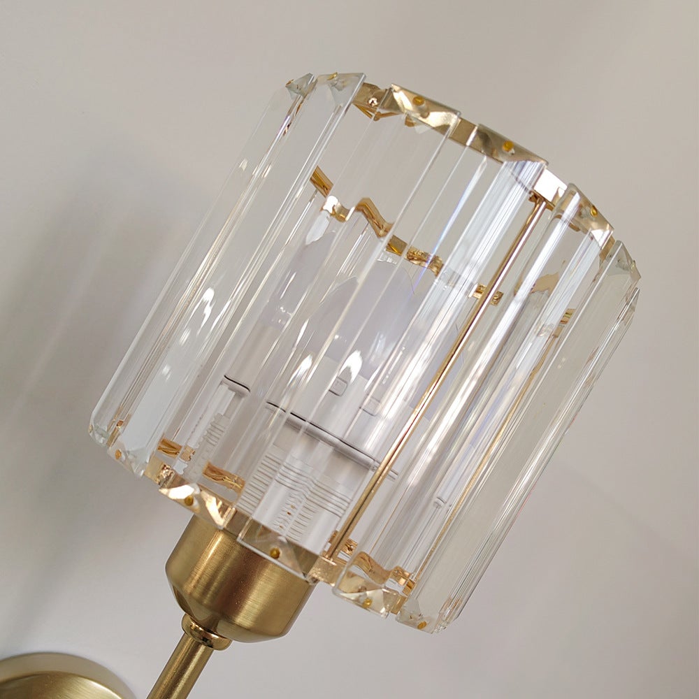 1 sztuka Przezroczysta złota kryształowa lampa ścienna z pilotem, lampka nocna, z żarówką ładującą RGBCW, odpowiednia do biura i kuchni - 7