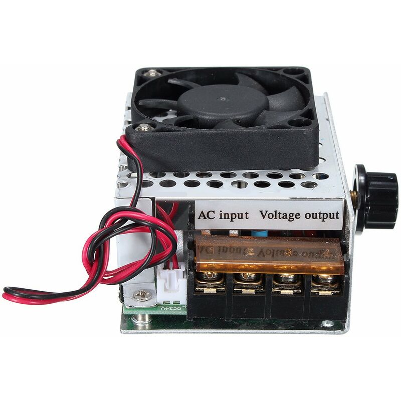 Elektroniczny regulator napięcia SCR 220 V AC 4000 W o dużej mocy, termostat z regulacją prędkości i przełącznikiem wentylatora