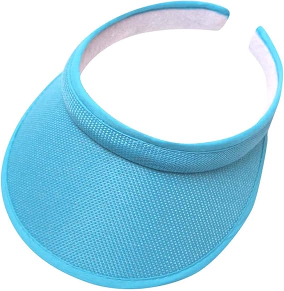 Sportowy kapelusz przeciwsłoneczny — len — unisex — rozmiar dziecięcy (48-52 cm) — niebieski
