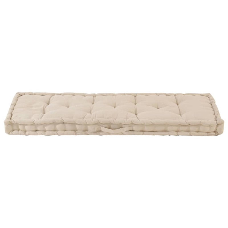 Coussin de plancher de palette Coton 120x40x7 cm Beige - 3