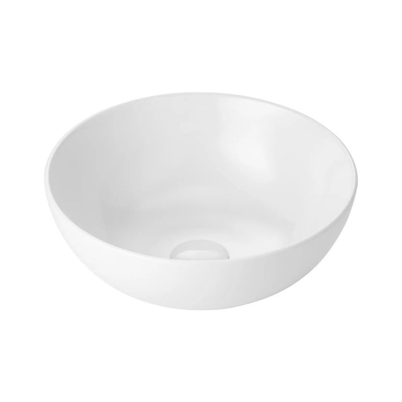 Umywalka nablatowa SHELL 39 cm biała okrągła