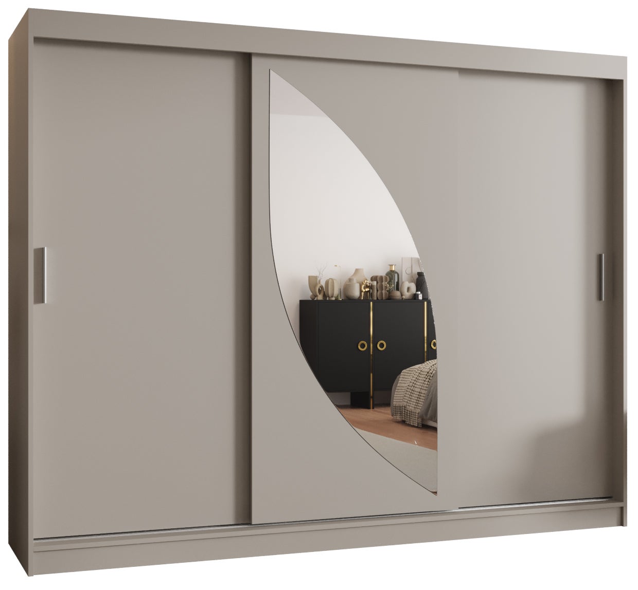 Szafa przesuwna garderoba MILO 250 x 62 x 200 cm Kaszmir