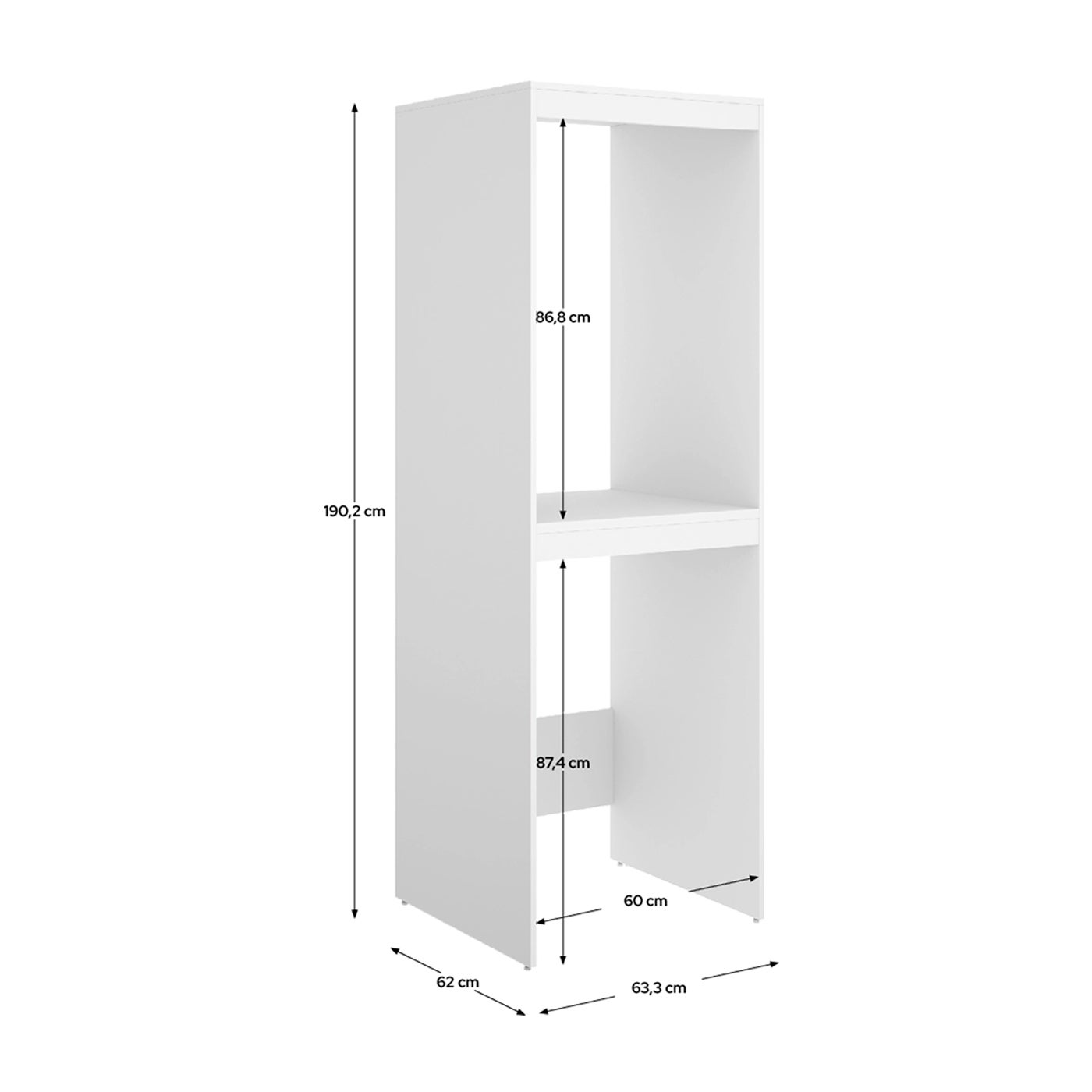Armario lavadora secadora Fit - Blanco - Homekit - 4