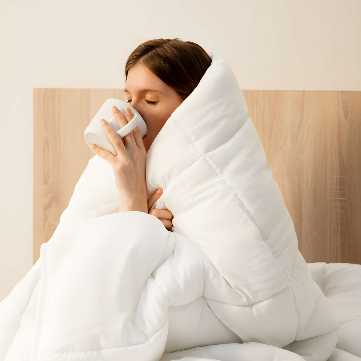 Nalui edredão 220x240cm Warmy E200 Branco Microfibra (200 gr/m²), Suave e Respirável - 5