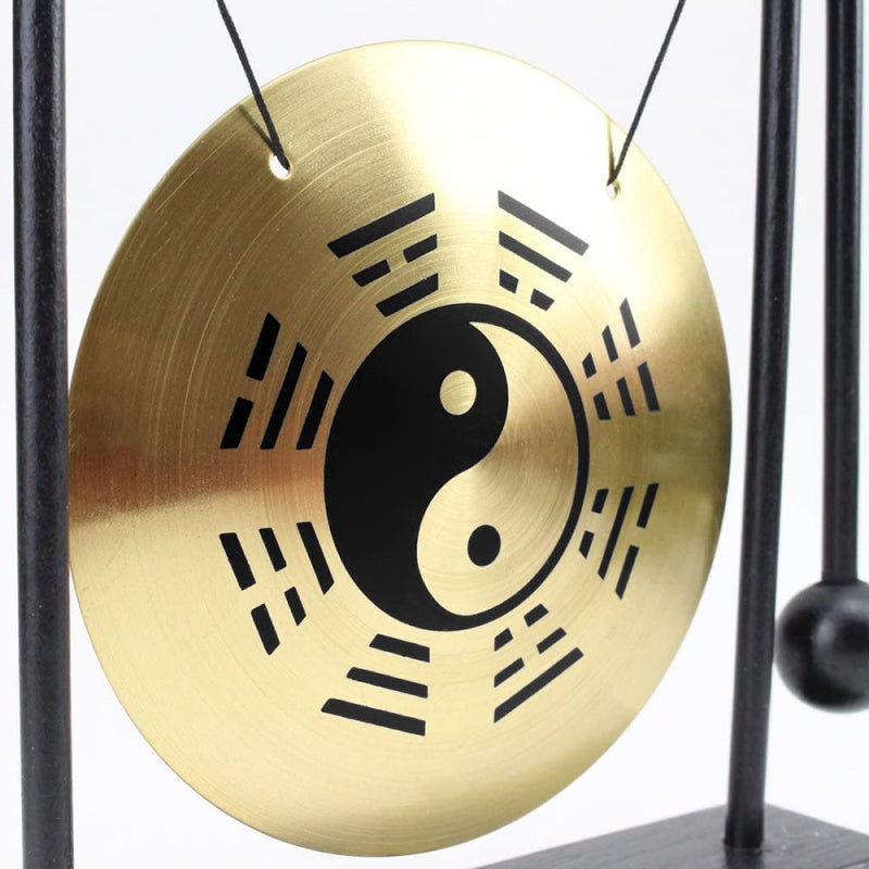 Mini Desktop Gong Table Wind Chime Percussion Instruments avec Mallet ...