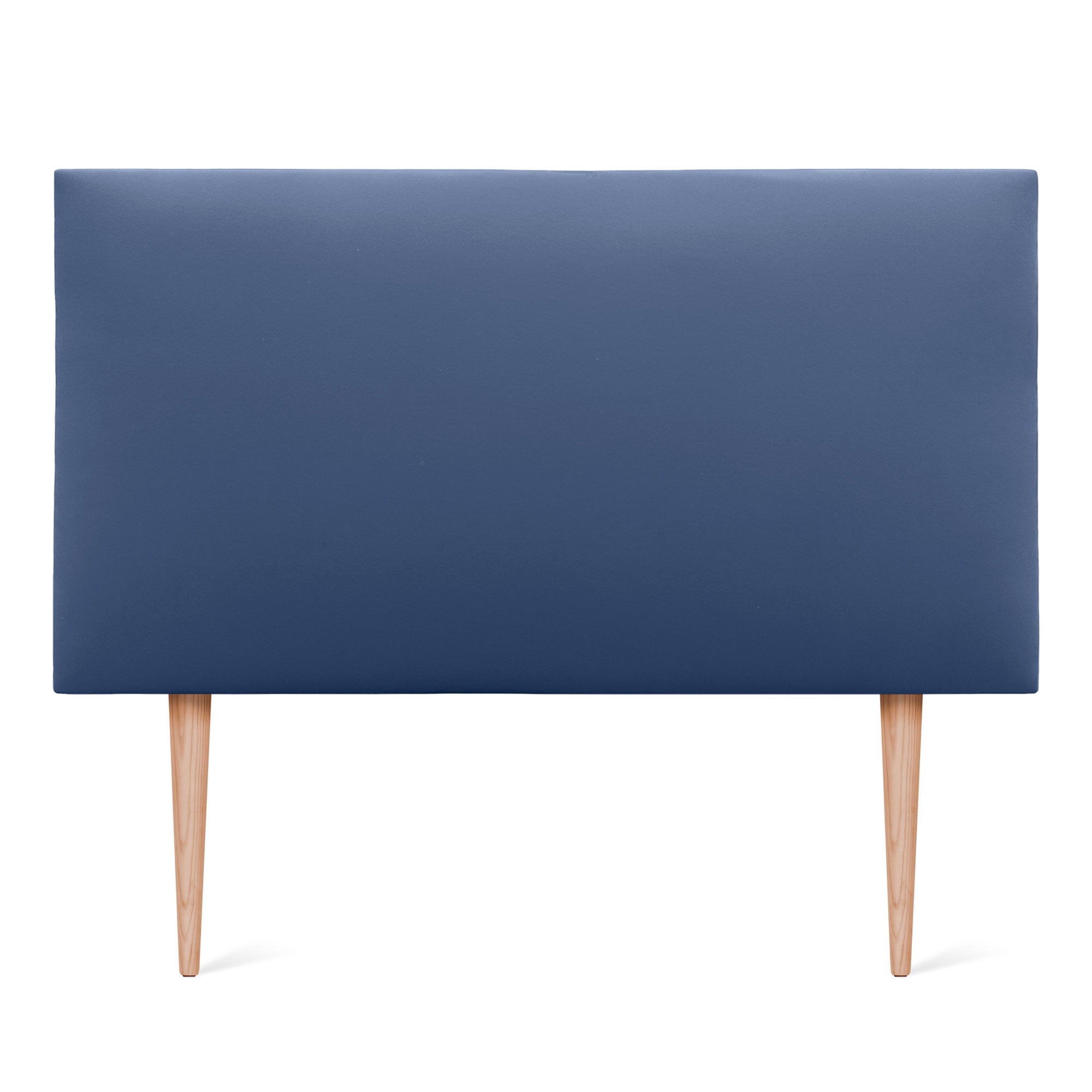 DHOME Cabecero de Polipiel Liso y con Patas cabeceros Cabezal tapizado Cama (Polipiel Azul, 110cm (Camas 80/90/105)) - 3