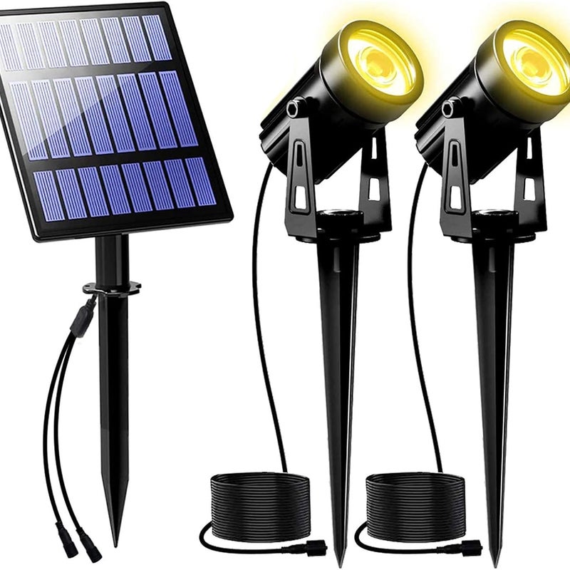 Zewnętrzna lampa solarna zabezpieczająca do ogrodu, wodoodporna IP65, automatyczne włączanie/wyłączanie, do patio i ogrodu, ciepła biel