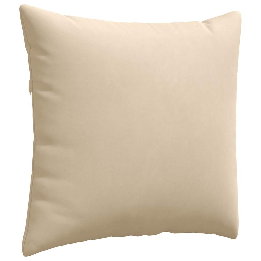 vidaXL Coussins de canapé 2 pcs Crème 50 x 50 cm tissu - 5