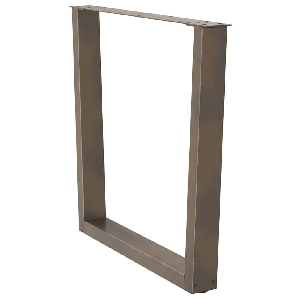 Maison Exclusive - Pieds de table à manger en forme de V, 2 pièces, acier l, 90 x (72-73,3) cm - 4