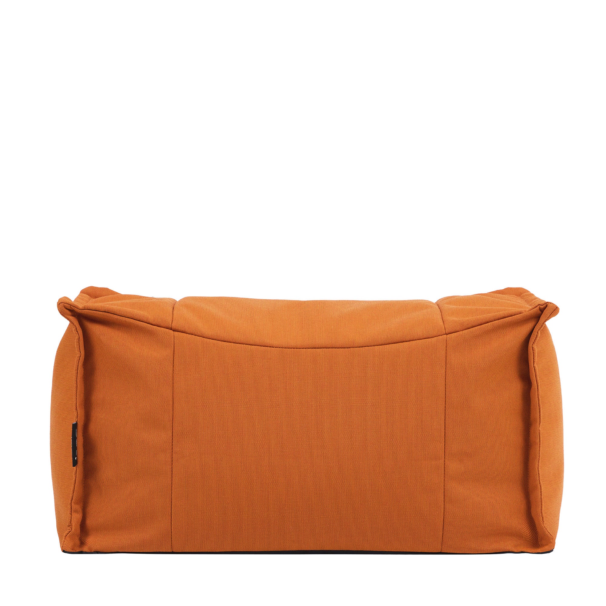 Pouf repose-pieds Icon d'extérieur en oléfine Oeko-Tex® imperméable orange brûlé, 34x45cm, Made in Allemagne - 4