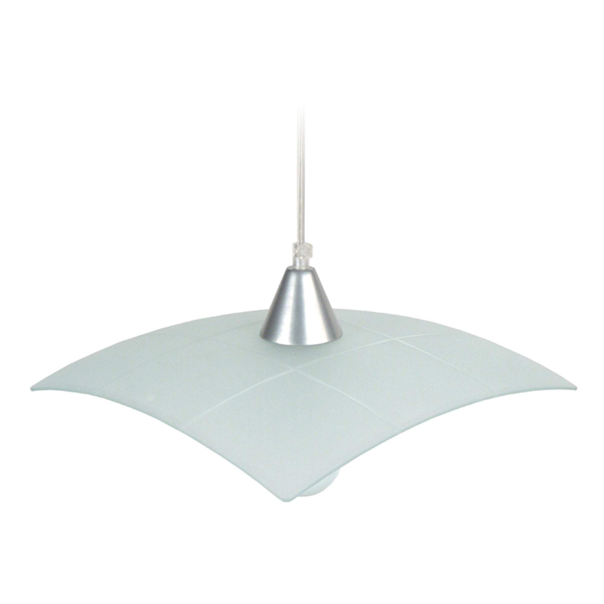 Suspensión tosel ,vidrio,gris ,a60xd30xp30cm