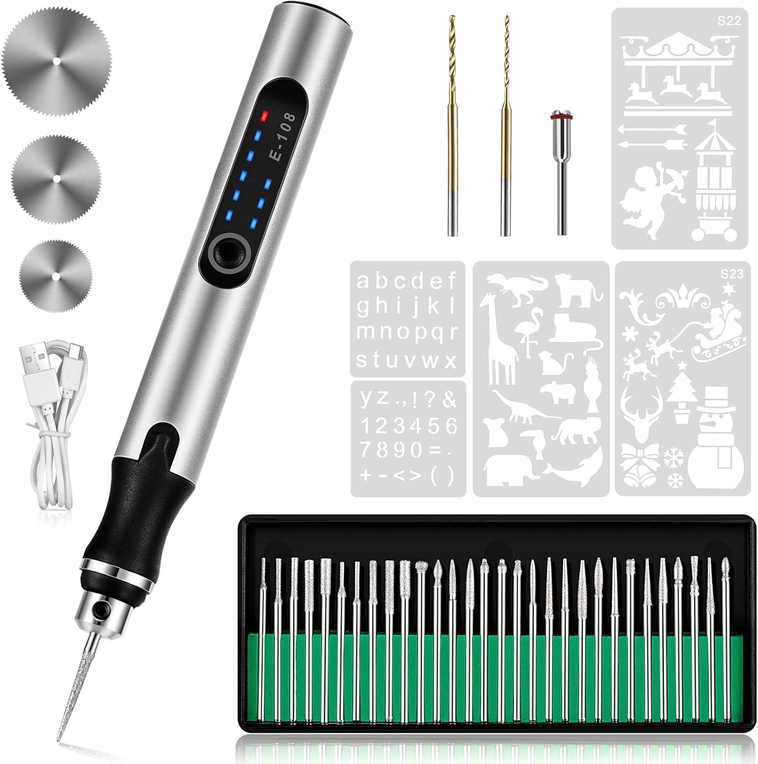 Stylo Graveur,ÉLectrique Pen Gravure En Aluminium Sans Fil Portable
