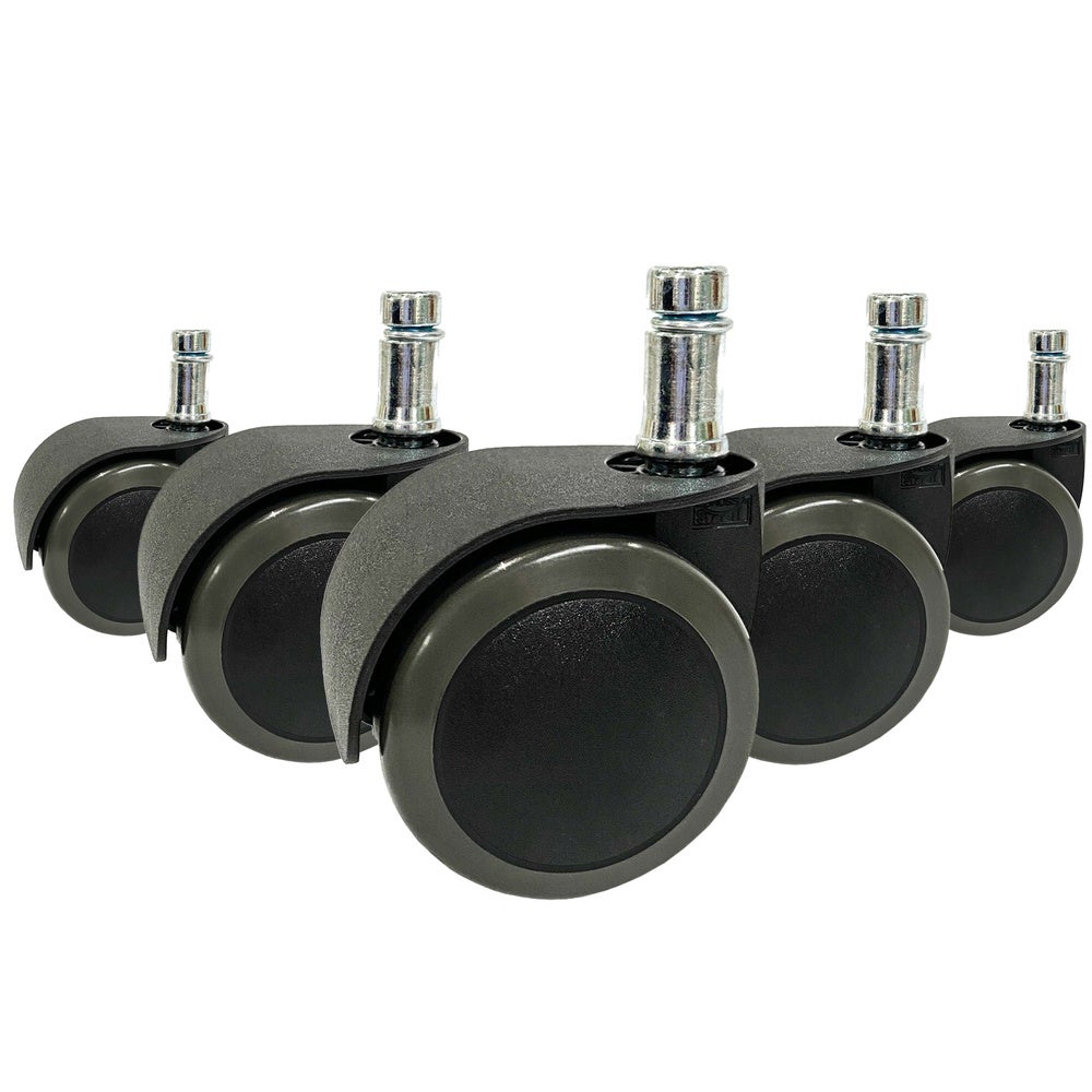 Kółka do krzeseł 5x ROLO EASY 11mm/50mm Czarny hjh OFFICE