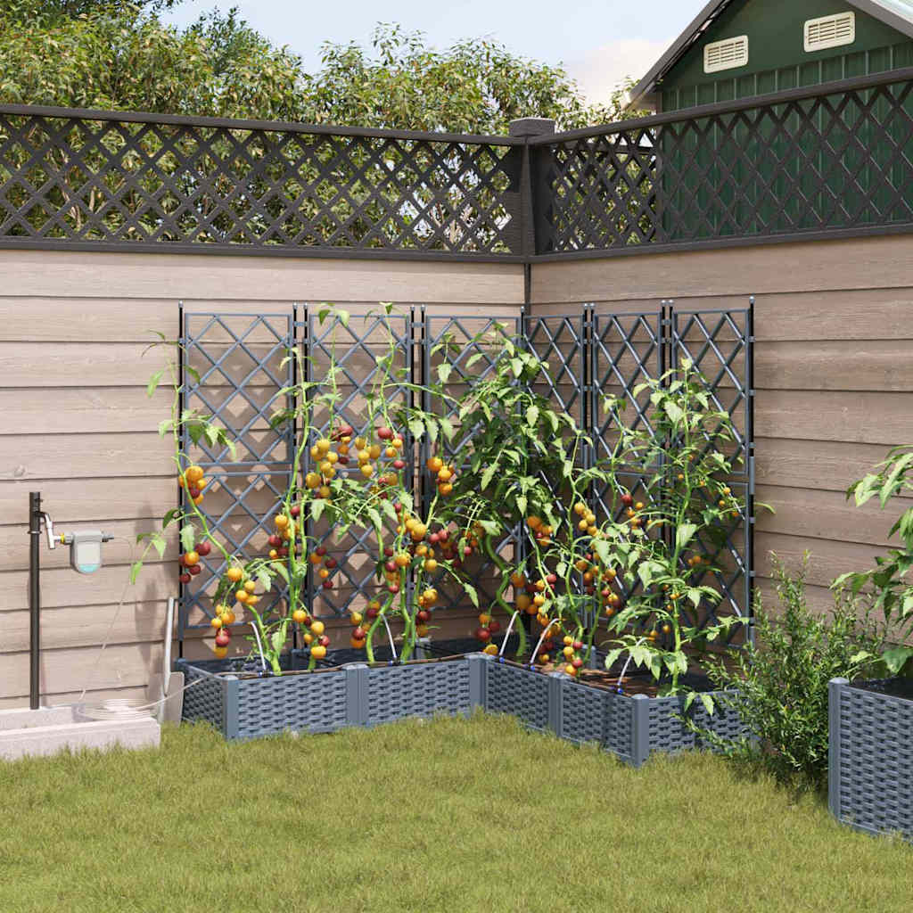 Doniczka ogrodowa 5 pcs Jasnoszary 120 x 120 x 126 cm vidaXL