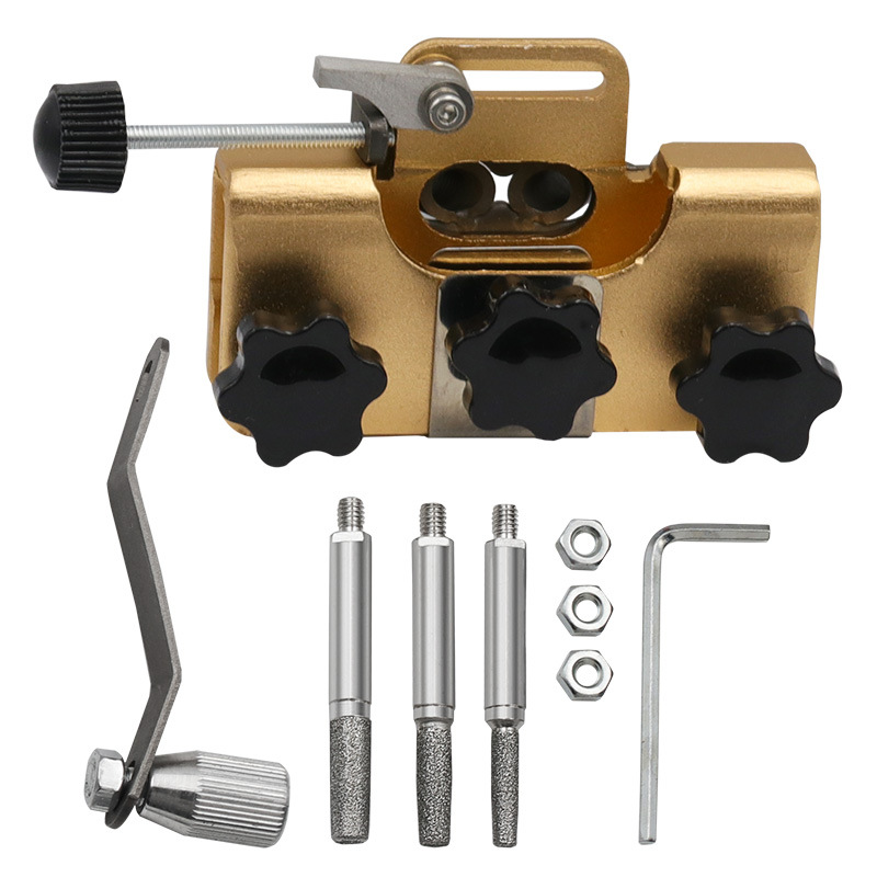 Kit D'affûtage De Tronçonneuse 8 Pièces – Limes Diamant Et Guide D