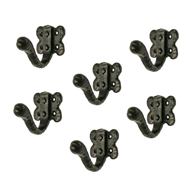 Appendiabiti Da Parete In Acciaio Inox, Appendiabiti Con Gancio Resistente Portasciugamani 6 Ganci Nero 99353865