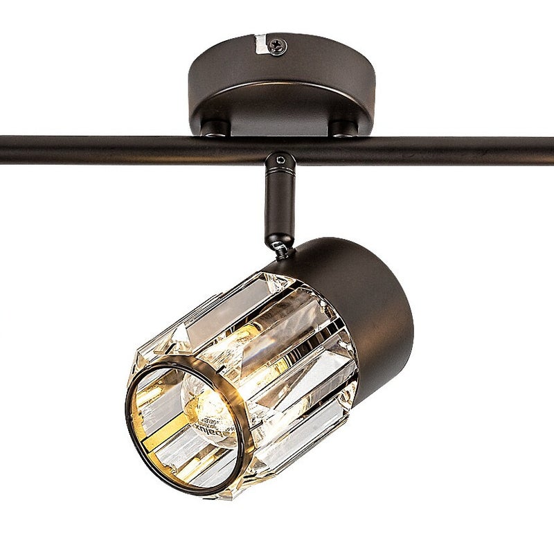Reflektor sufitowy spot natynkowy Venaro listwa czarno-przezroczysty 3xE14x15W wym: 18 x 45 x 8 cm metal Rabalux