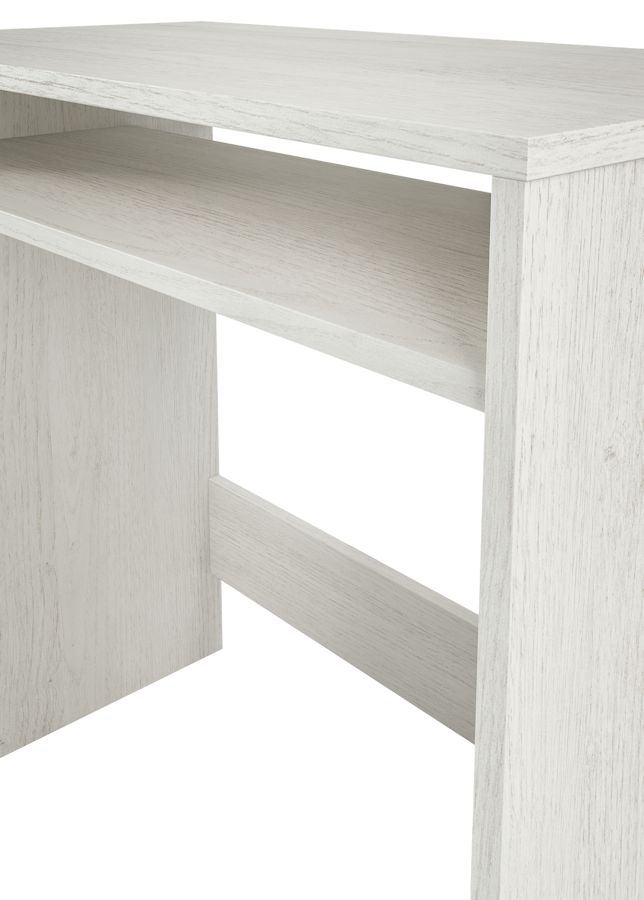 Bureau Studio Blanc Effet Bois Design Moderne 79x43xh78 Cm Fixe - 2