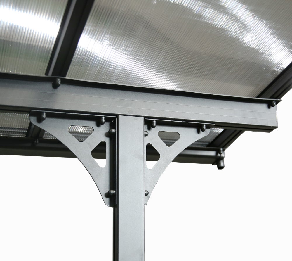 Westmann Abri de terrasse en aluminium Bruce | Noir | 300x556x270 cm - 8