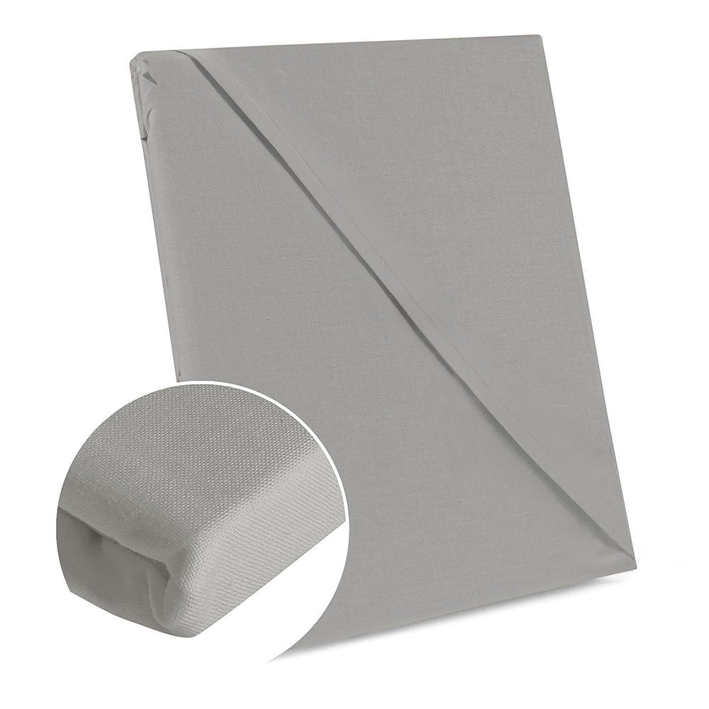 Prześcieradło bawełniane bez gumki 160x200 + dodatkowe 5cm po bokach jasno szare - Darymex