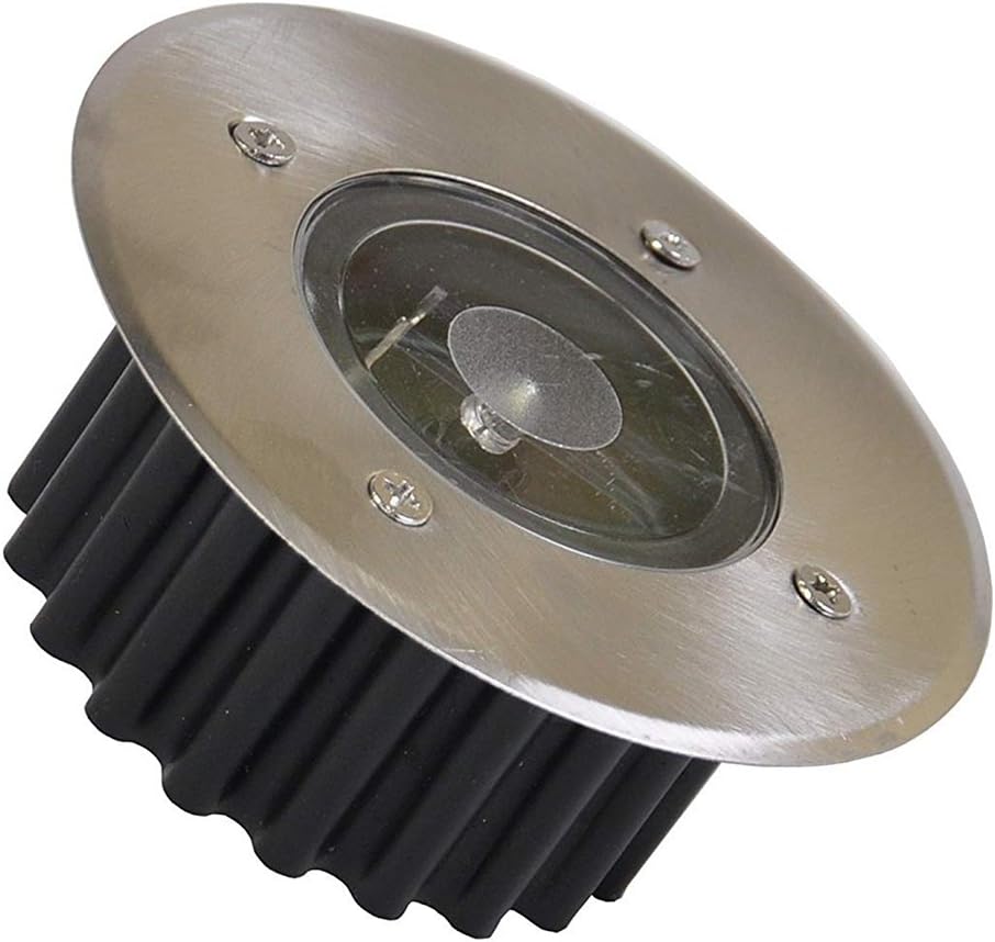 Lot de 10 lampes solaires LED pour sol, éclairage extérieur, lampadaire, éclairage souterrain, étanche IP65 (blanc froid, rond) - 3
