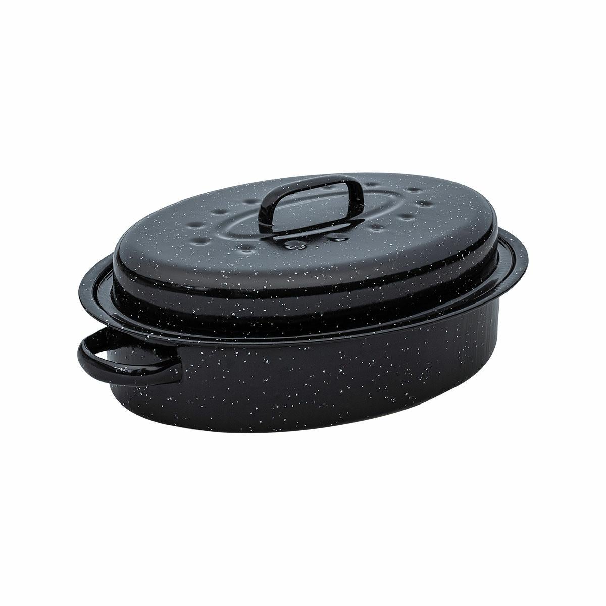 Naczynie do zapiekania 4,8 l Enamel Premium Estia stal węglowa czarne 1 szt.
