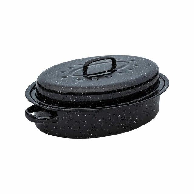 Naczynie do zapiekania 4,8 l Enamel Premium Estia stal węglowa czarne 1 szt.