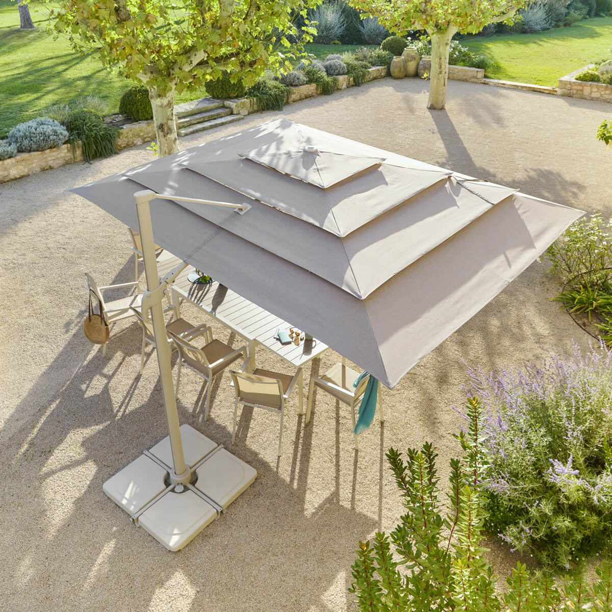 Parasol D port Rectangulaire Multi toile Melhia Lin 4 X 3m En Parasol D port Rectangulaire Multi toile Melhia Lin 4 X 3m En