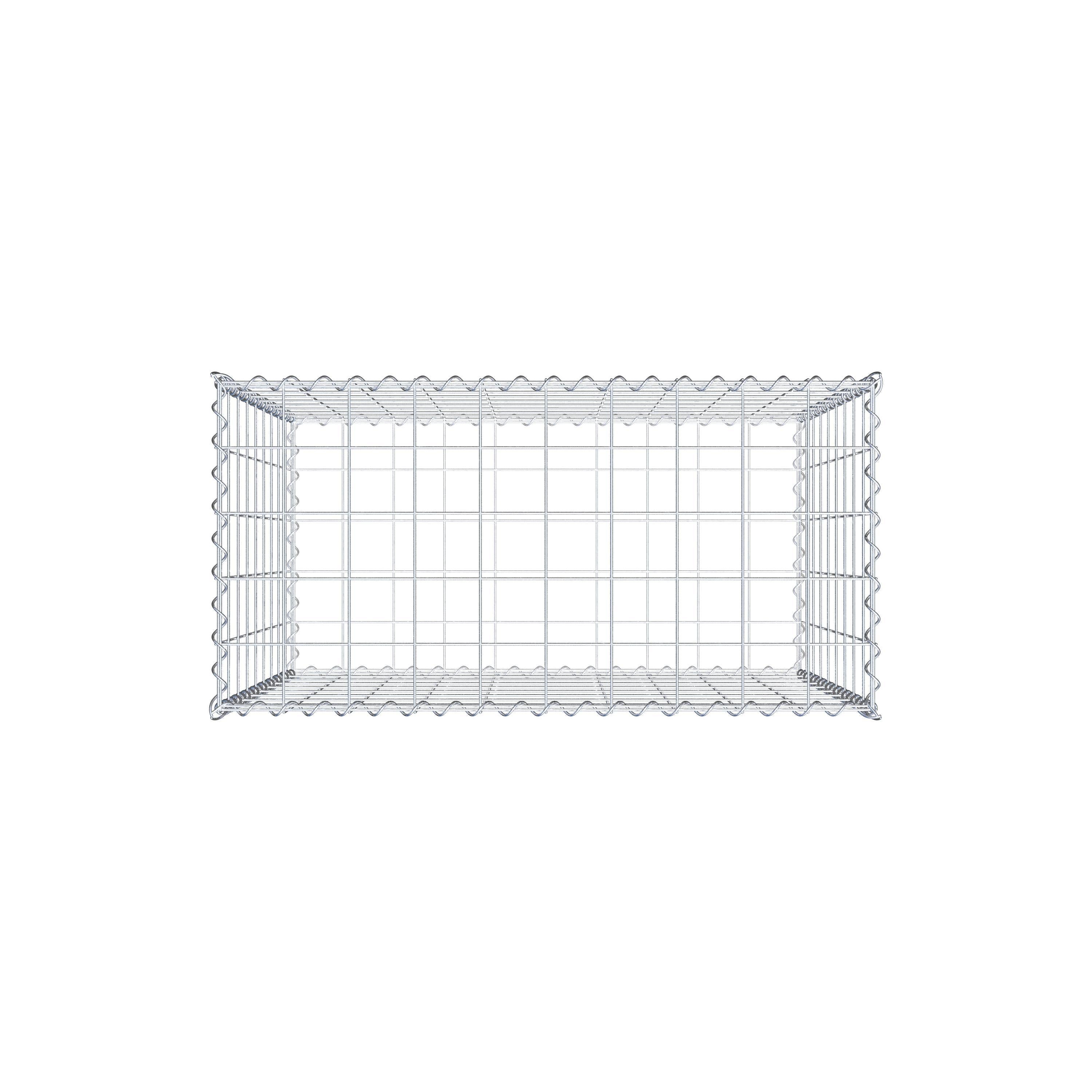 Gavión de acero galvanizado 100x90x50cm (LxAxP), malla 10 x 10cm, Espiral, jaula metálica para muro o jardín - 6