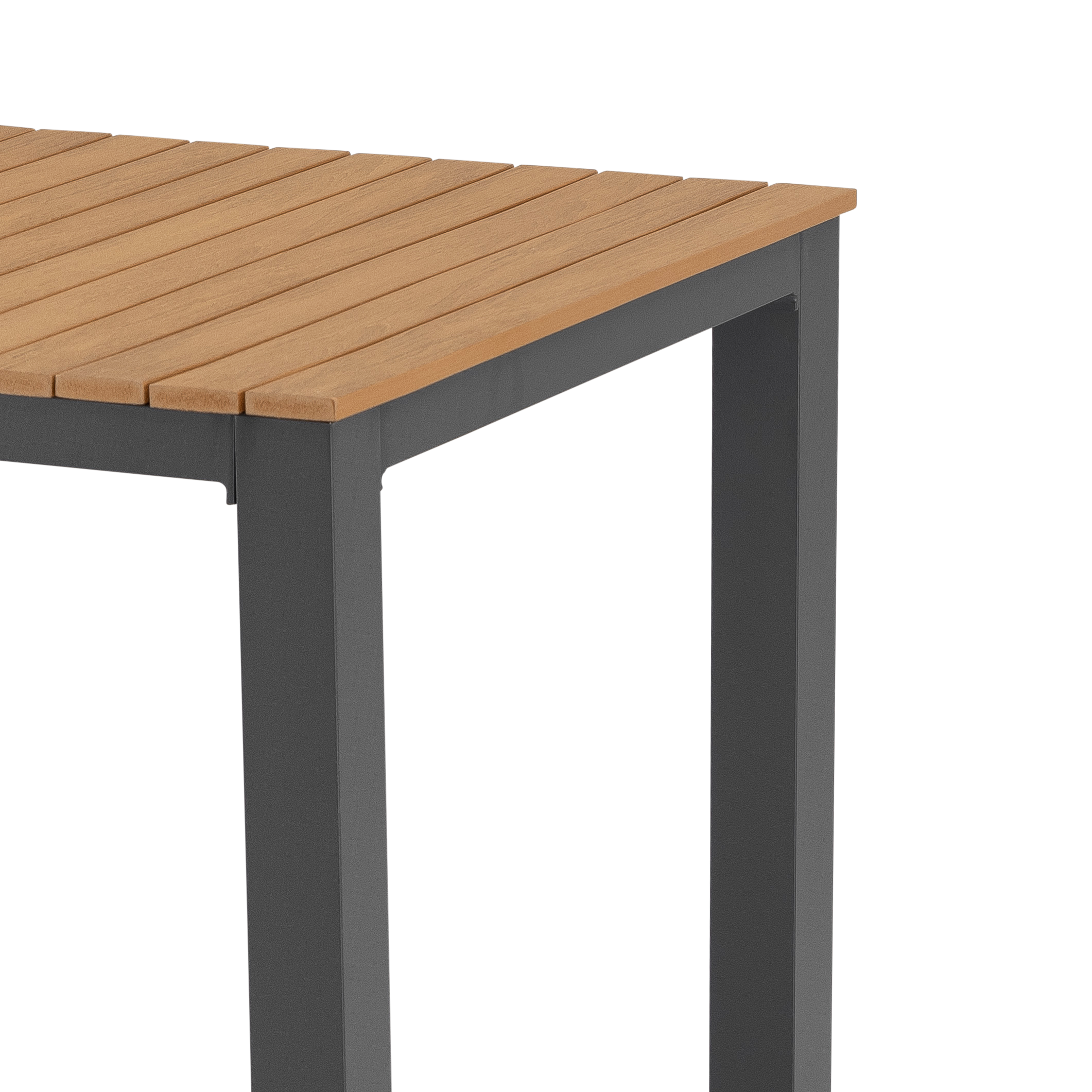 Set jardin mesa 130x70 y 4 sillas con cojín aluminio antracita oscuro - Osaka - 3