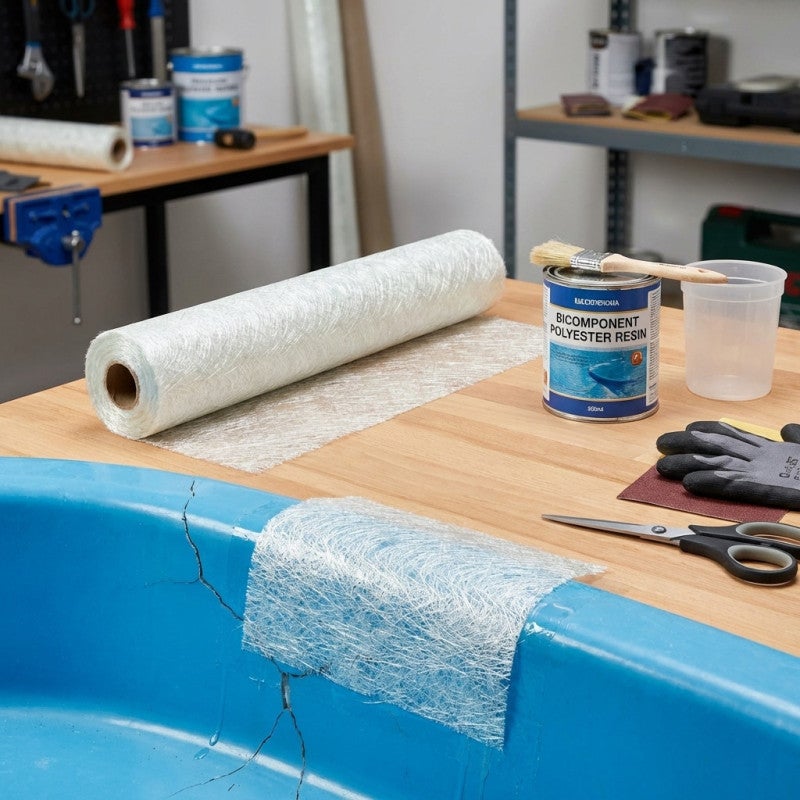Fibre de verre MAT-300 3m2 (densité 300gr/m2). Maille en fibre de verre pour réparer tous types d'accessoires - 8