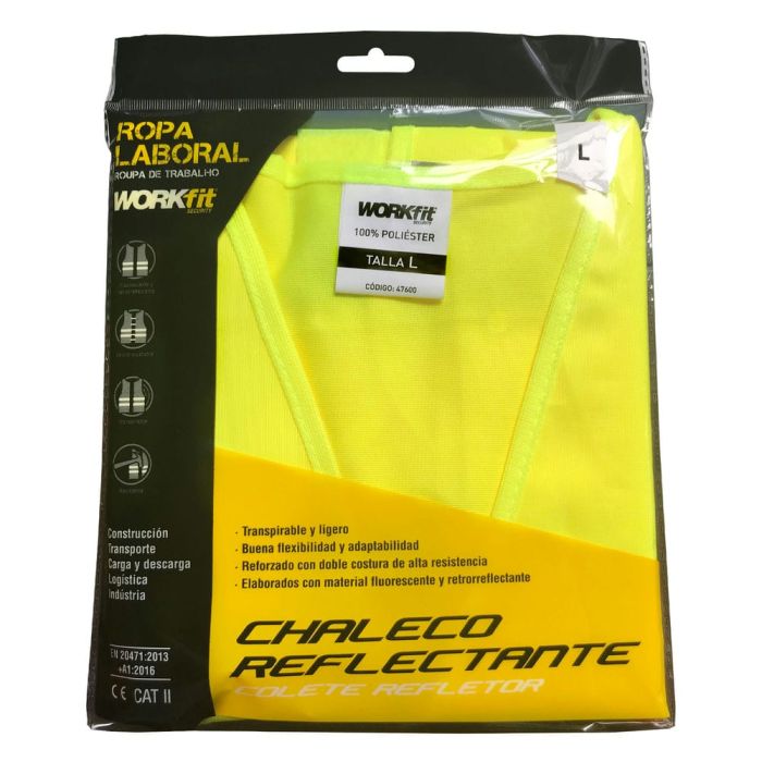 Gilet workfit réfléchissant jaune taille m - 2
