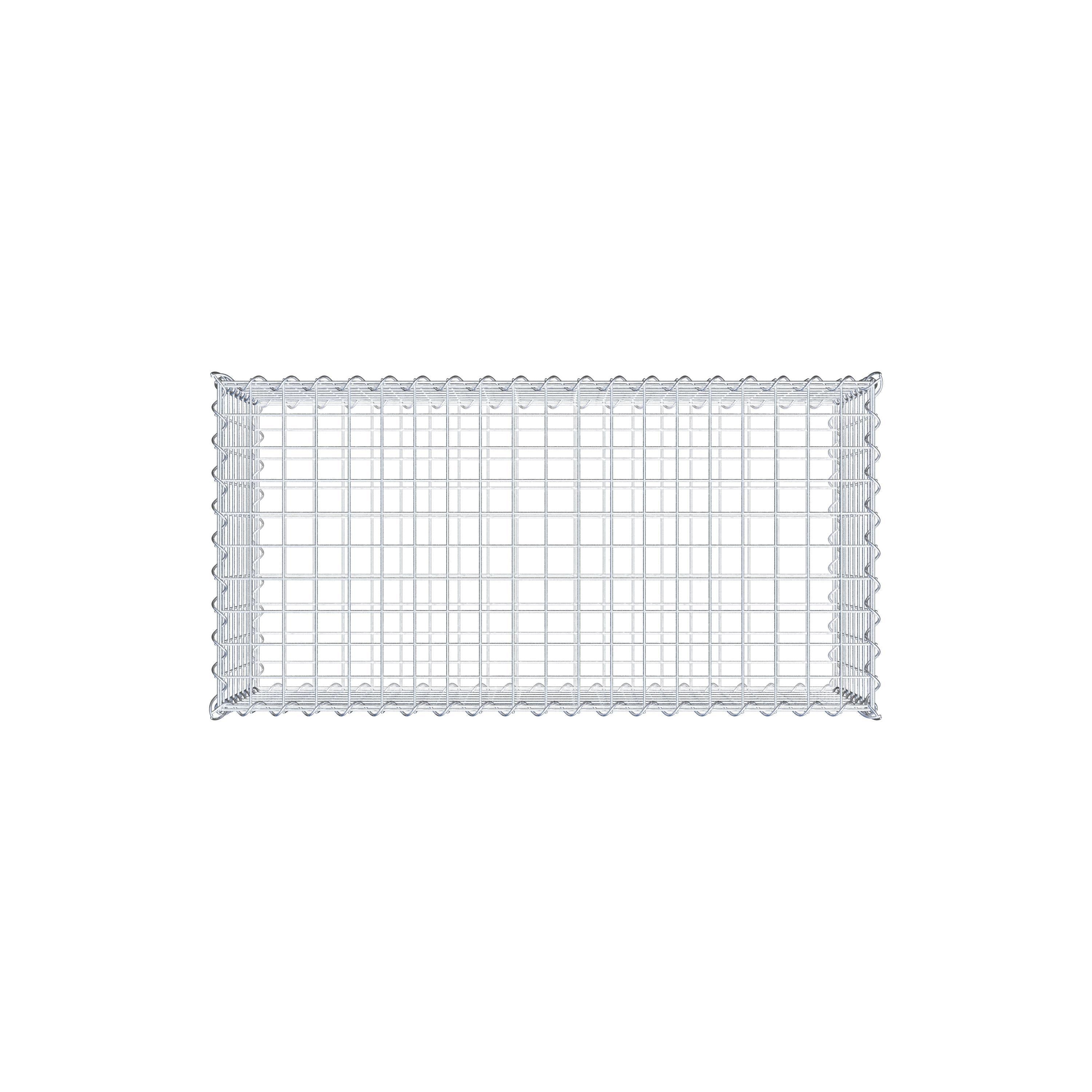 Gavión de acero galvanizado 100x40x50cm (LxAxP), malla 5 x 5cm, Espiral, jaula metálica para muro o jardín - 5