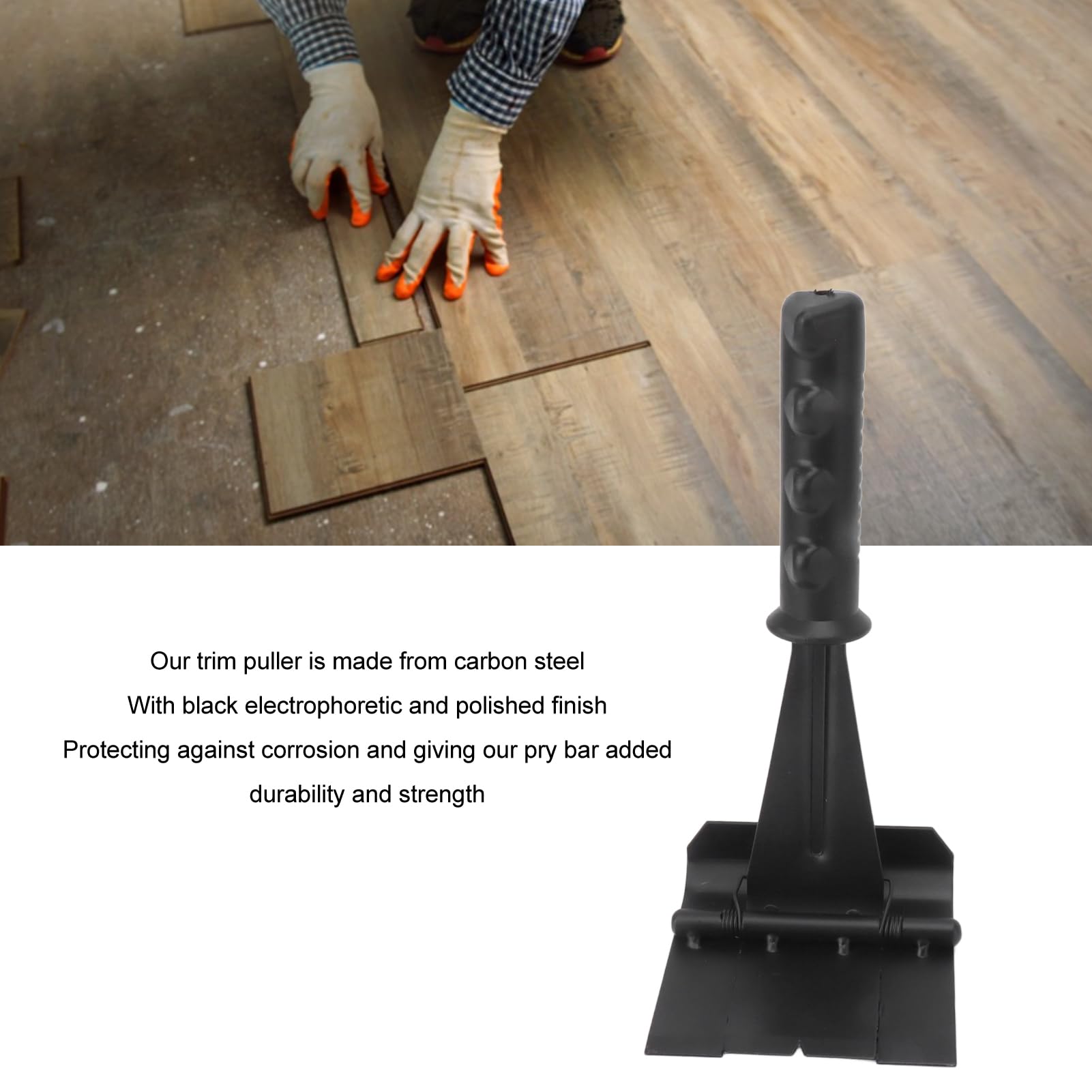 Extracteur de garnitures, outil multifonction robuste pour enlever les planchers en bois, les plinthes, les boîtiers de porte, le carrelage, les clous - 9