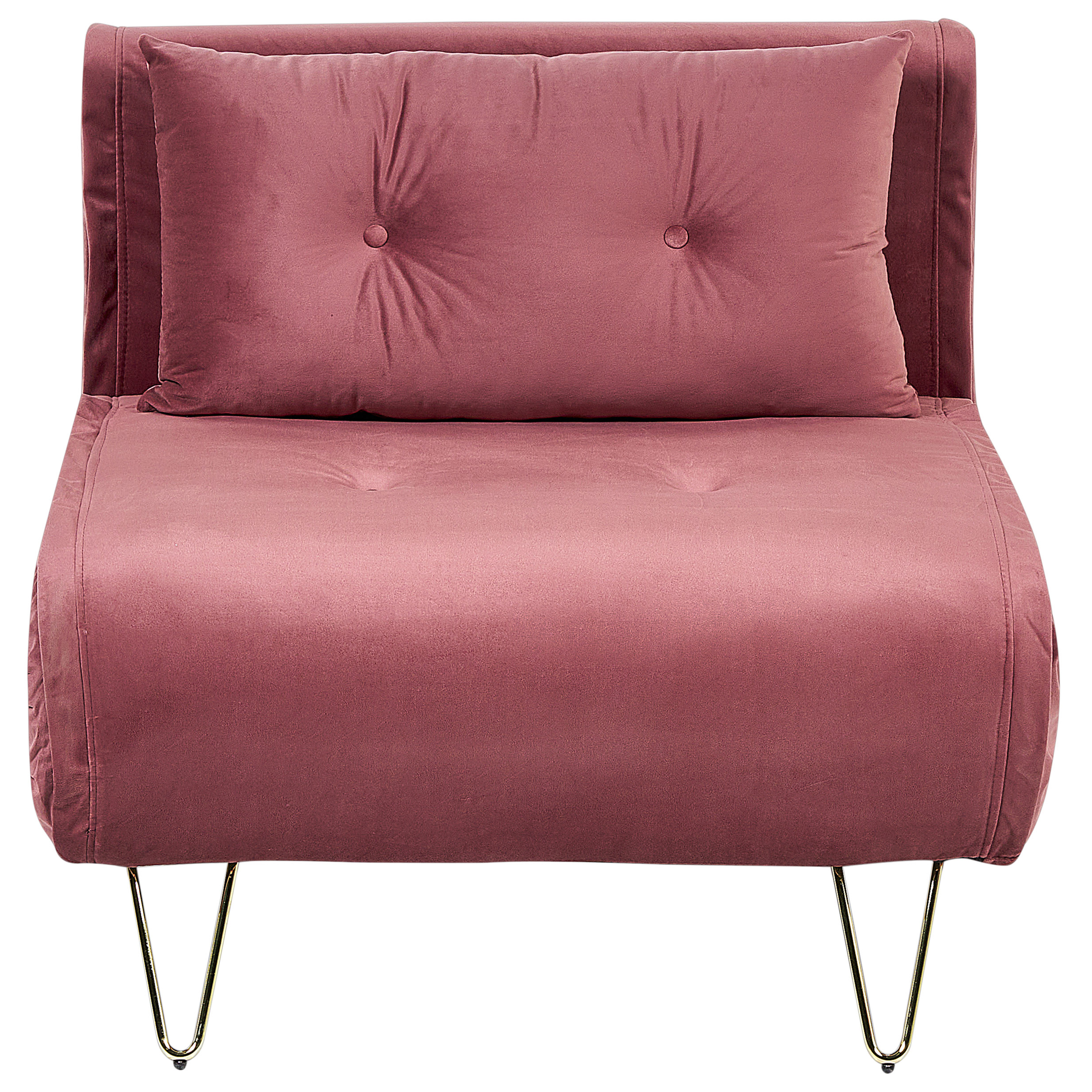 Banquette 2 places tissu vert pieds dorés TIM