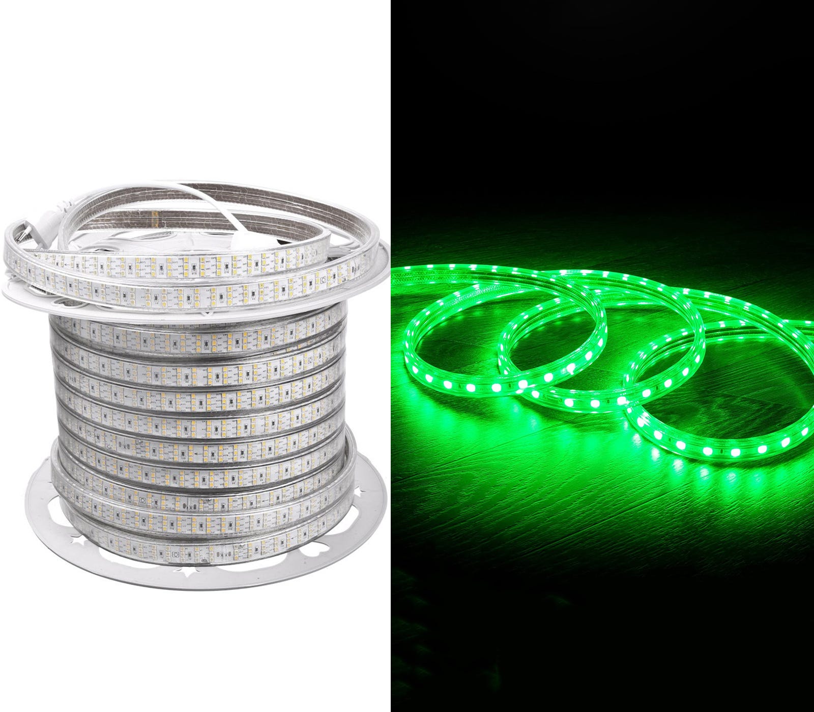 XUNATA Giallo Luce al Neon Striscia LED con Alimentazione, 220 XUNATA Giallo Luce al Neon Striscia LED con Alimentazione, 220