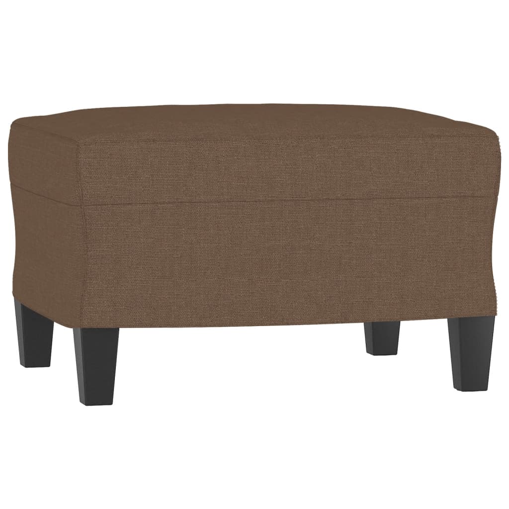 Fauteuil avec repose-pied Marron 60 cm Tissu - 5